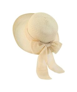 Chapeau Avec Nœud Papillon Paille Anti-UV