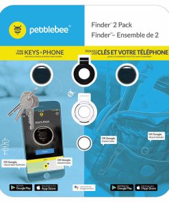 Pebblebee - Key Finder - Traqueur Bluetooth de 200 pieds - Paquet de 2