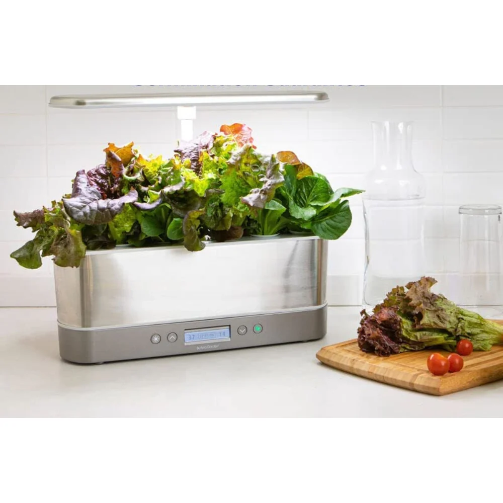 Aero Garden - Système de jardin d'intérieur Harvest Slim, acier inoxydable - Image 2