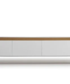 Meuble TV 1 Porte 2 Tiroirs Blanc Arista