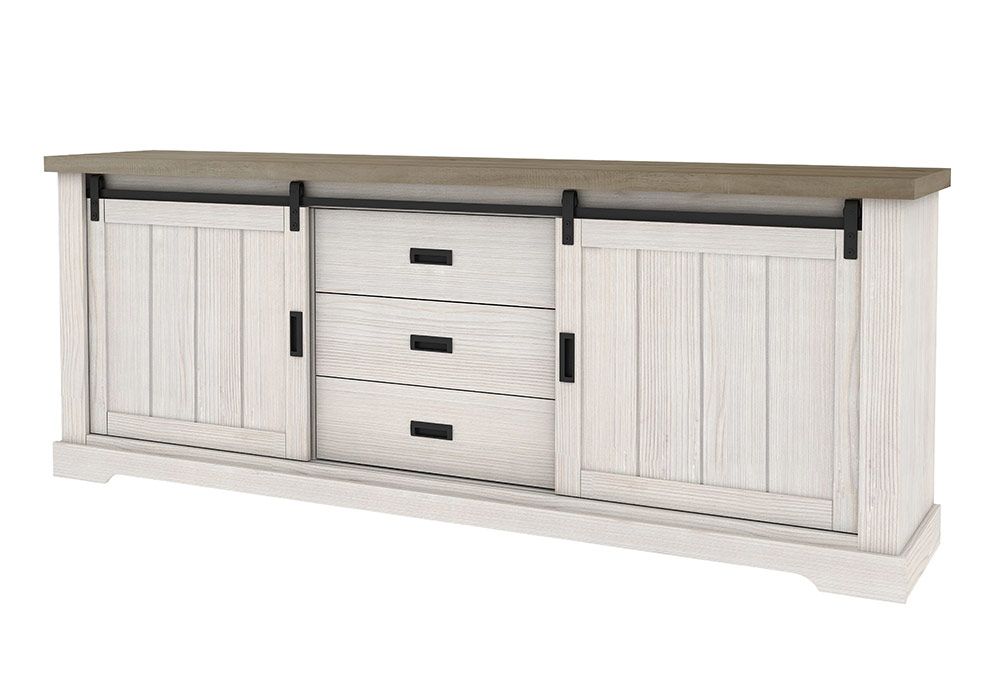 Meuble Bas 2 Portes 3 Tiroirs (Collection Georgetown)