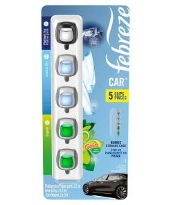 Febreze - Clips d'aération pour désodorisant pour automobile, parfums assortis
