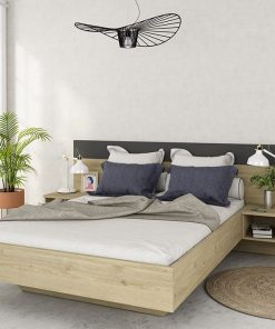 Lit Loft 140x190cm / Chevets intégrés avec Sommier