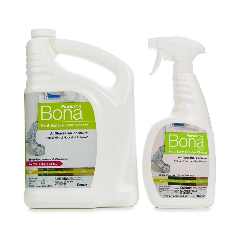 BONA - Nettoyant antibactérien pour sols durs PowerPlus, ensemble 2 bouteilles