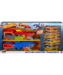 Hot Wheels City - 2 créatures de combat et 20 voitures