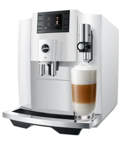 Jura - Machine à café automatique E8 avec récipient à lait, glacette et tube à lait en inox
