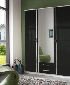 Armoire 3 Portes / 2 Tiroirs + Miroir (Collection Trio)
