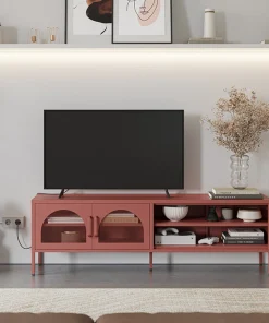 Meuble TV 2 Portes avec Étagère (Collection Diora)