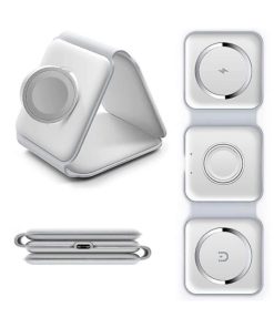 Support de chargeur magnétique pliable sans fil 3 en 1