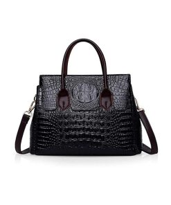 NICOLE & DORIS Sac à main Crocodile Top Handle à bandoulière