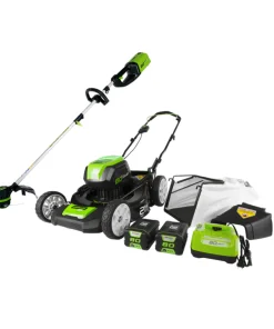Greenworks Pro - Ensemble tondeuse automotrice et coupe-bordure