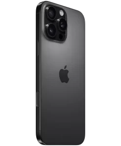 Vitre arrière iPhone 16 Pro  – Avec cadre de caméra + plaque de fer + aimant NFC – Noir