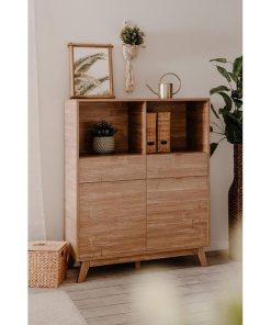 Meuble Haut 2 Portes 2 Tiroirs avec Étagères (Collection Boobang)