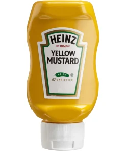 Heinz - Bouteille de moutarde jaune, 375 ml