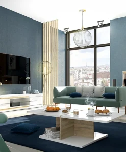 Meuble TV (Collection Dayana Blanc/Chêne Blond)