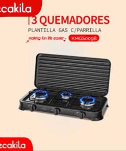 Decakila Réchaud Cuisinière À Gaz KMGS009B À 3 Brûleurs, Allumage Manuel