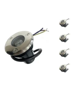 Spot Extérieur Encastrable LED IP65 220V Sol 3W 45° (Pack de 5)
