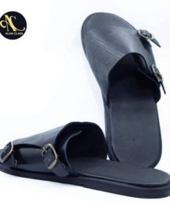 Sandales homme en cuir – Noir