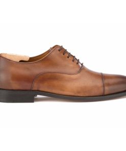Chaussures Richelieu homme Cognac Patiné semelle cuir – WINFORD