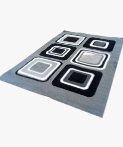 Tapis De Salon – 120- 170 – Gris/Noir