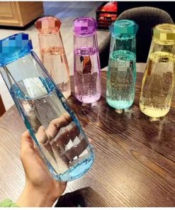 Bouteille cristal colorée pour eau et jus