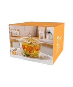 Bol en verre à faible teneur en borosilicate avec couvercle